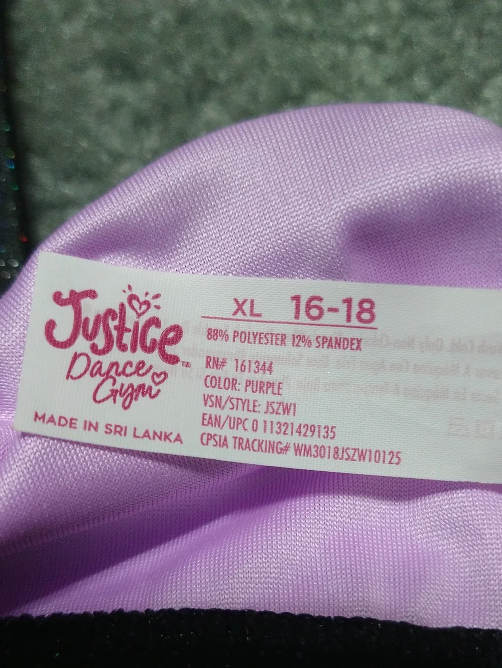 Justice Butterfly Cloud Dye Sports Bra - Brand New